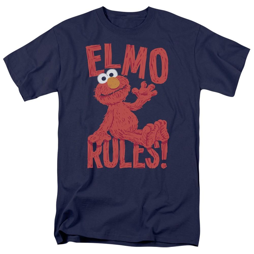 Sesame Street Elmo Rules Licensed Adult T-Shirt XXXL