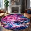 1pc Akaza  Carpet, Round Rug, Comfortable, Suitable for Entryways, Living Rooms, Office, And Bedrooms, Christmas Decoration