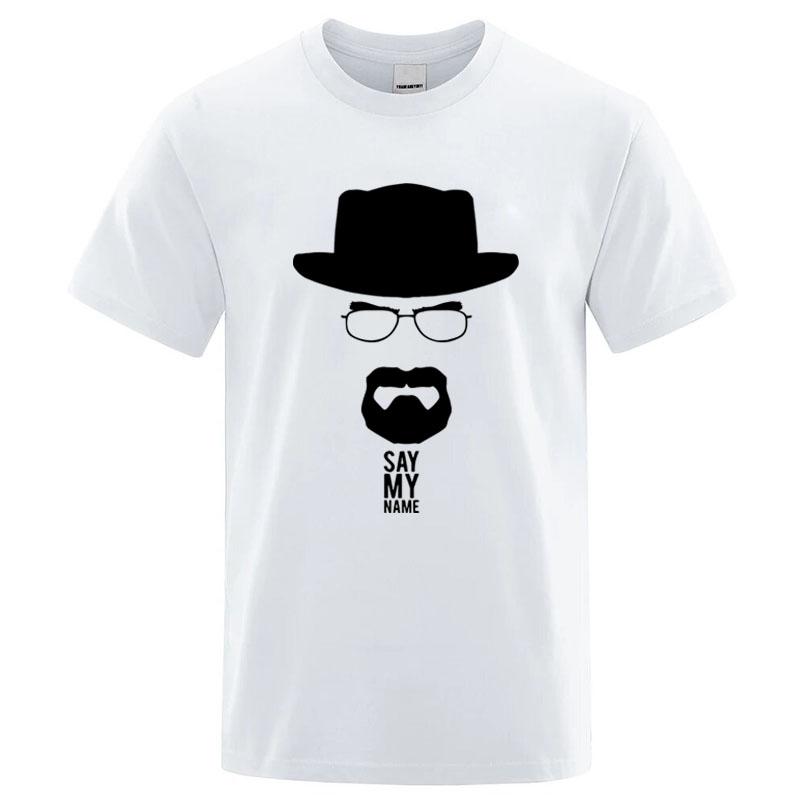 Summer Mens Knit TShirt Top Quality 100 Cotton Breaking Bad Print For Men Oneck Cool Casual Loose Hip Hop Male Tee Top