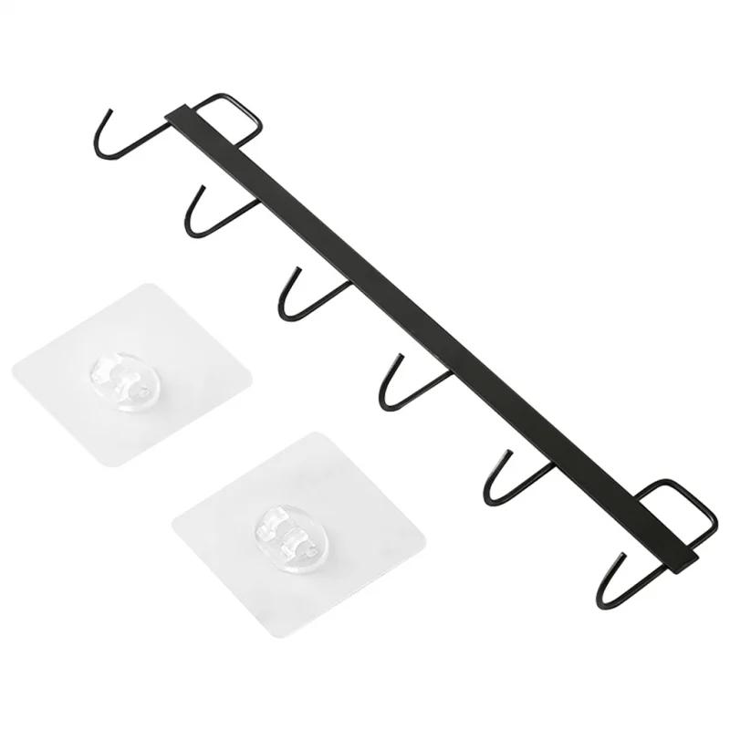 

Kitchen Utensil Towel Clothing Hanging Stand Multifunctional Door Hook Kitchen Utensils Towels Stainless Steel Row Hooks Hooks