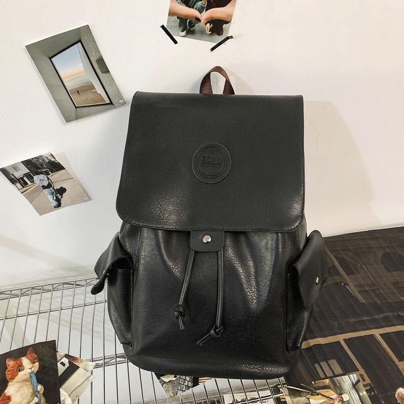 

Трендовый бренд простой текстуры рюкзак большой вместимости новая мужская сумка женская сумка для поездок на работу новая сумка для путешествий на короткие расстояния чёрный