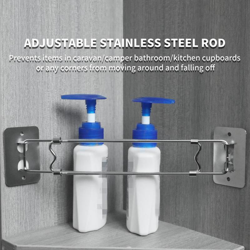 RV Shower Corner Storage Bar RV Shower Corner Stainless Steel Shelf Bar Trailer Yacht Shower Coner Rack Guard Rod Bathroom China Mainland