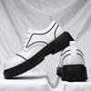 Hot Sale Cheap Black Shoes for Men Fashion Glitter Leather Casual Shoes Men Comortable Lace-up Platform Shoes Zapatos De Hombre