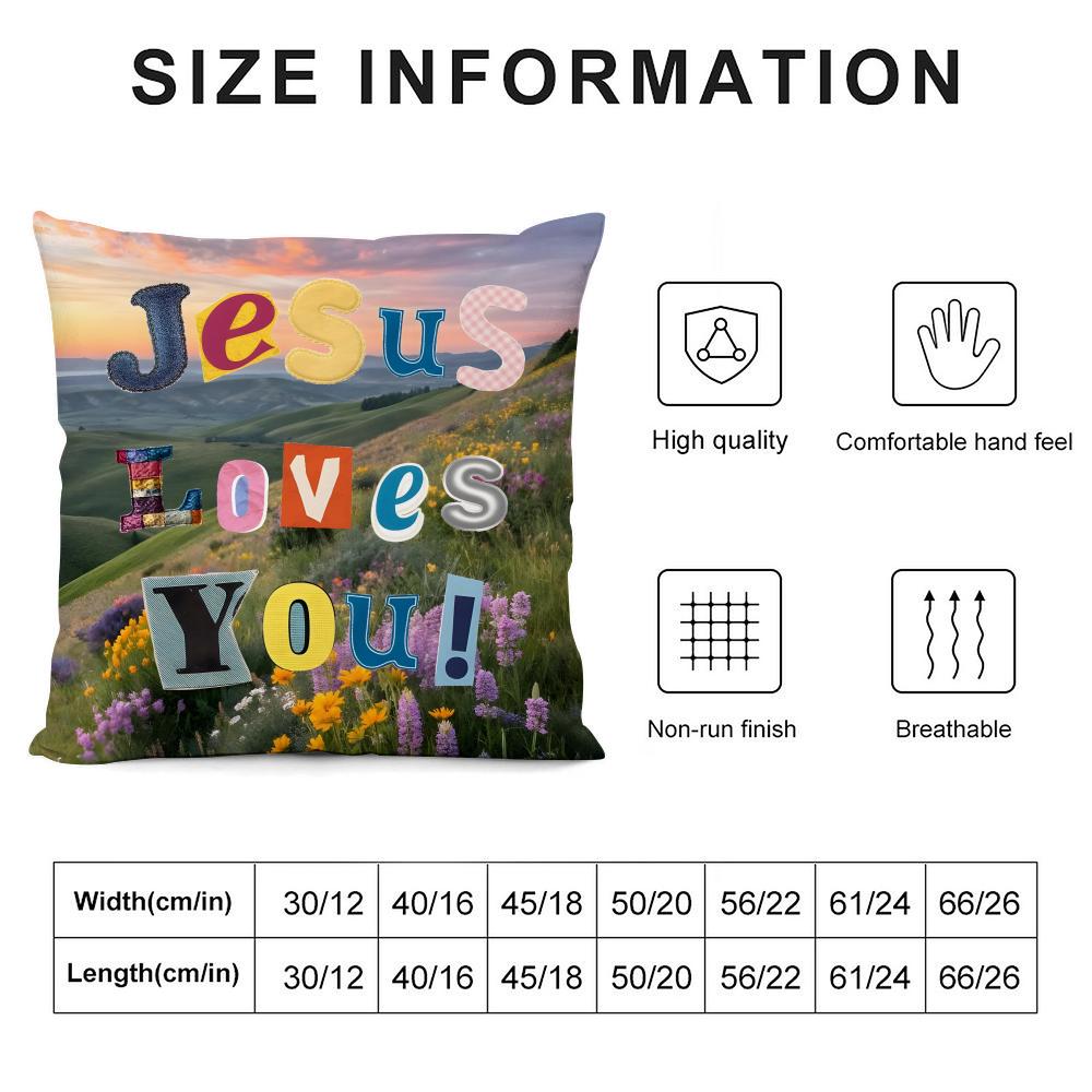 Positive Words Ins Cushion Cover Pillowcase Ultra Soft Skin Friendly Fabric Cloud Like Comfort & Concealed Zipper