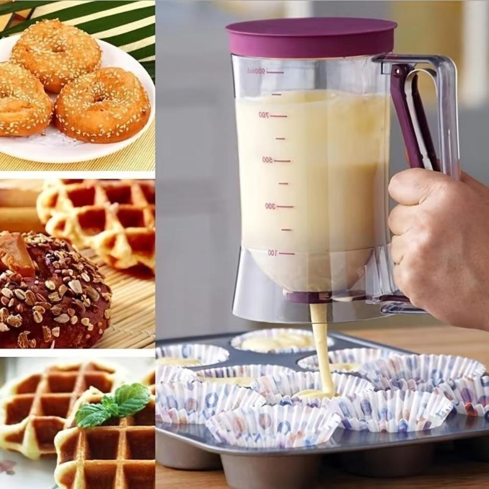 Scaled Pancake Batter Dispenser Plastic Batter Funnel BPA Free Crepes Batter Separator  Waffle