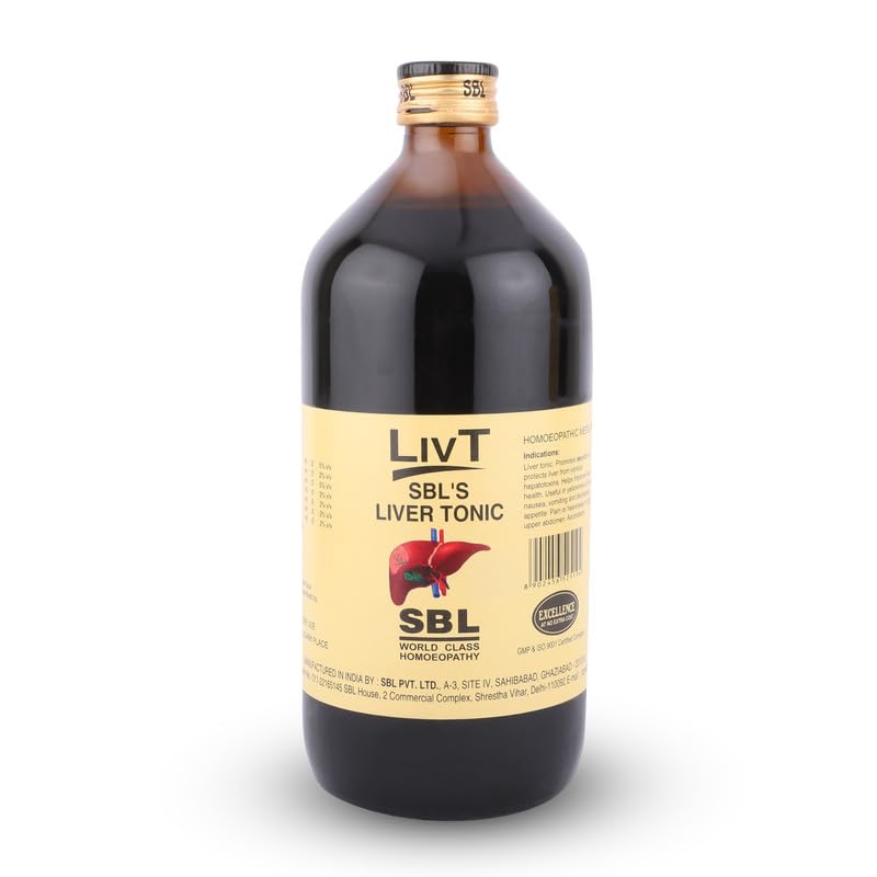 SBL Liv T Herbal Liquid 500 Ml Liver Care Daily Wellness Tonic Detox Support Pack Of 1 India Formula Blend Plus