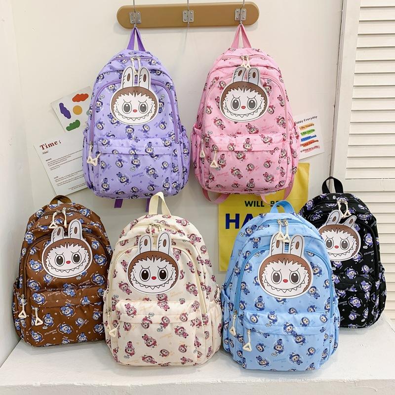 Elementary School Bag Fashion Cartoon Printed Backpack Bag Light Weight To Go Out To Play Large Capacity Backpack Fashion