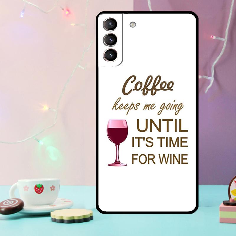 Coffee Wine Cup Phone Case For Samsung Galaxy S25 Ultra S20 S21 S22 S23 S24 Plus S9 S10 S24 FE S25 FE Cover