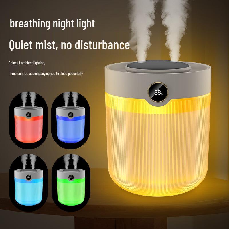 2L Dual Mist Humidifier with Night Light & Digital Display for Home, Bedroom, Office, and Student Use