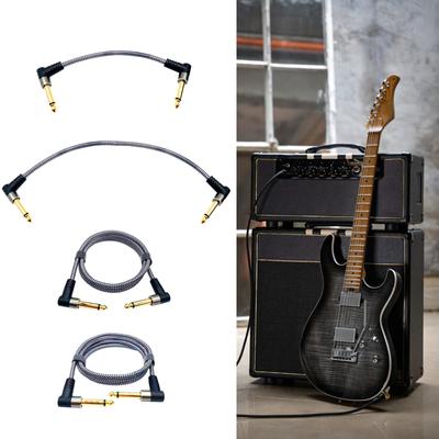 Electric Guitar Effect Pedal Patch Cable Cord Low Noise Shielded Cable Right Angle Pedal Board Cable Easy To Use