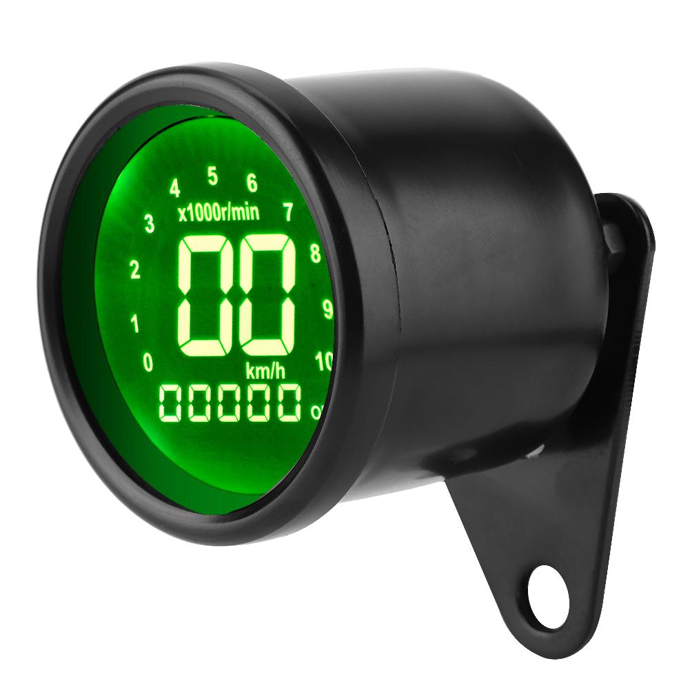 Universal Motorcycle LCD Display Instrument Speedometer Odometer Tachometer Meter Gauge
