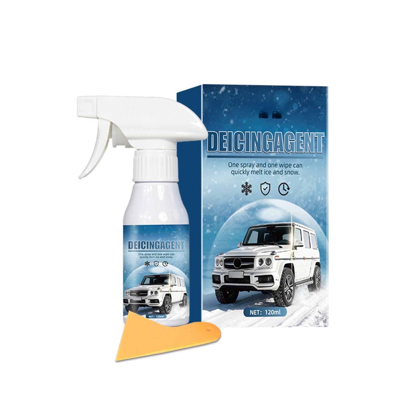 

Спрей-антилед для лобового стекла автомобиля Быстрое удаление льда и снега Многофункциональное мощное размораживающее и снегоплавящее средство Зимний автомобиль 120 мл One Size белый