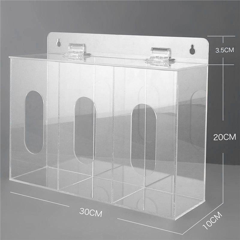 Restaurant For Mask Earplug Organizer Acrylic Gloves Dispenser Holder Station Wall Mount Glove Rack For Beard Shoe Cover