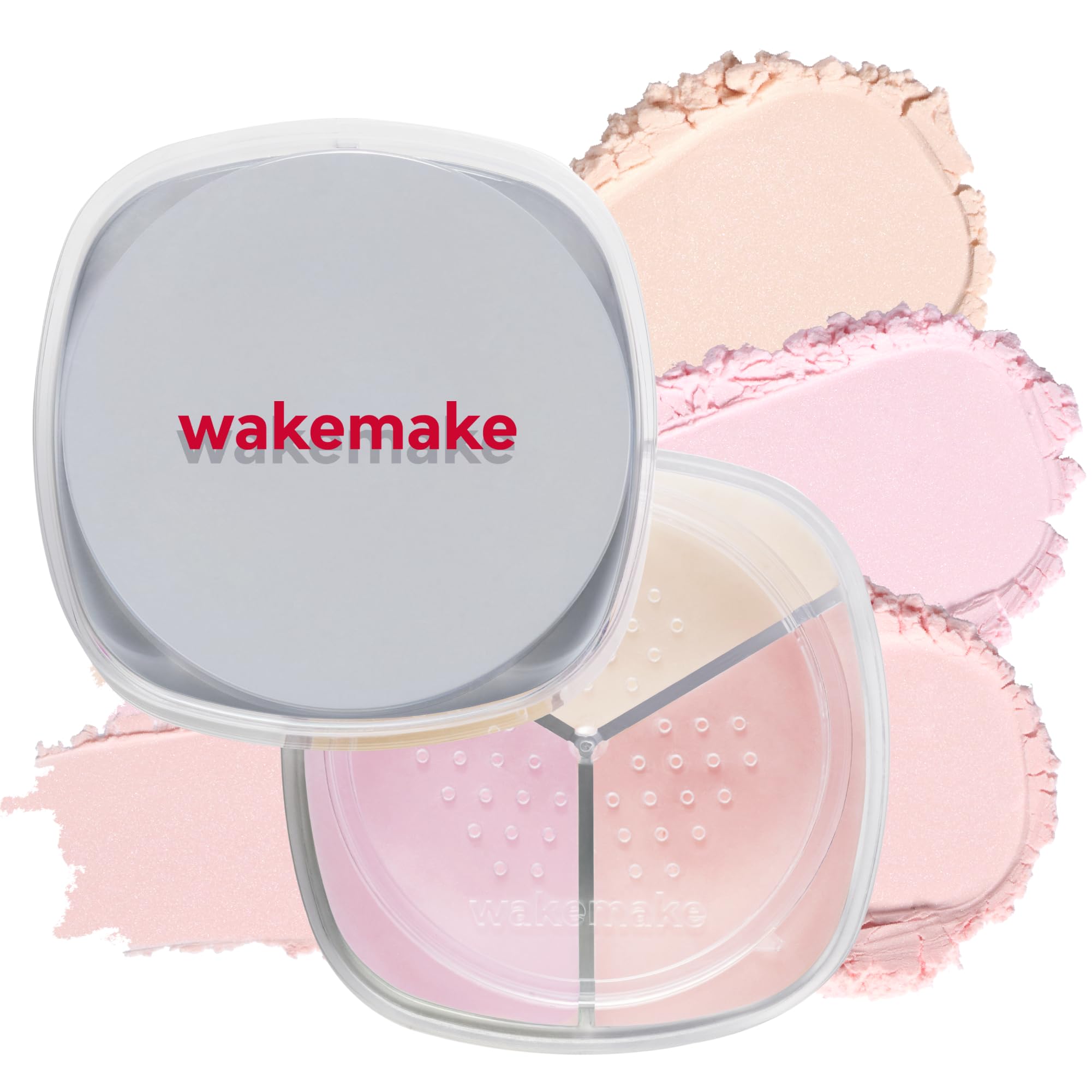 

wakemake Stay Fixer Многоцветная пудра 03 Сатиновый тон для пор лица Рассыпчатая Предотвращает Сохраняет макияж Корейская косметика Розовый, Покрытие, Up, Полупрозрачная,