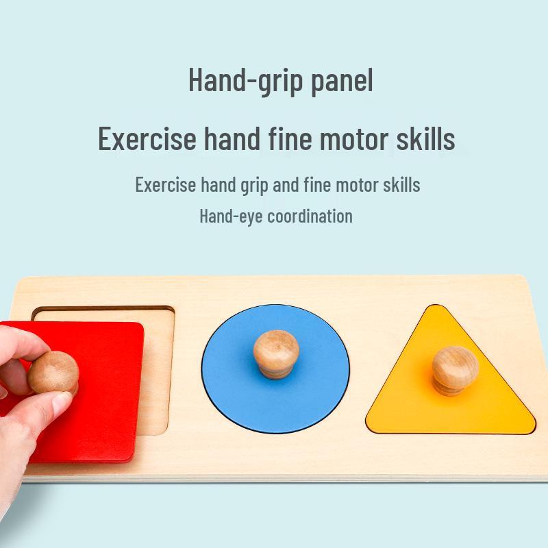 Montessori Shape Matching Puzzle: Geometric Panels for 0-3 Years