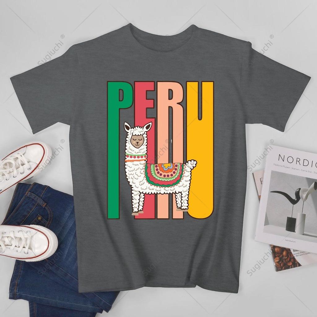 Unisex Cute Peruvian Alpaca Product Llama From Peru Tshirt Tees T Shirts WoUnisex Boys 100 Cotton TShirt