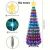 1.8m/2.1M Smart Christmas Tree Light 400 LEDs Music Sync, USB Powered With Remote Smart LED Xmas Tree for Indoor Outdoor Decor