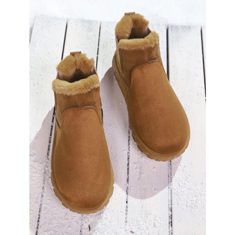 Women's Plus Size Platform Snow Boots Winter New Warm Fleece Lined Cotton Boots