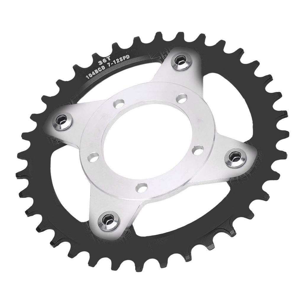 Motor Bike Gear Adapter Mid Drive Chainring Spider Chain Conversion Kit for Bafang BBS01 BBS02 36T 104BCD Motor Black