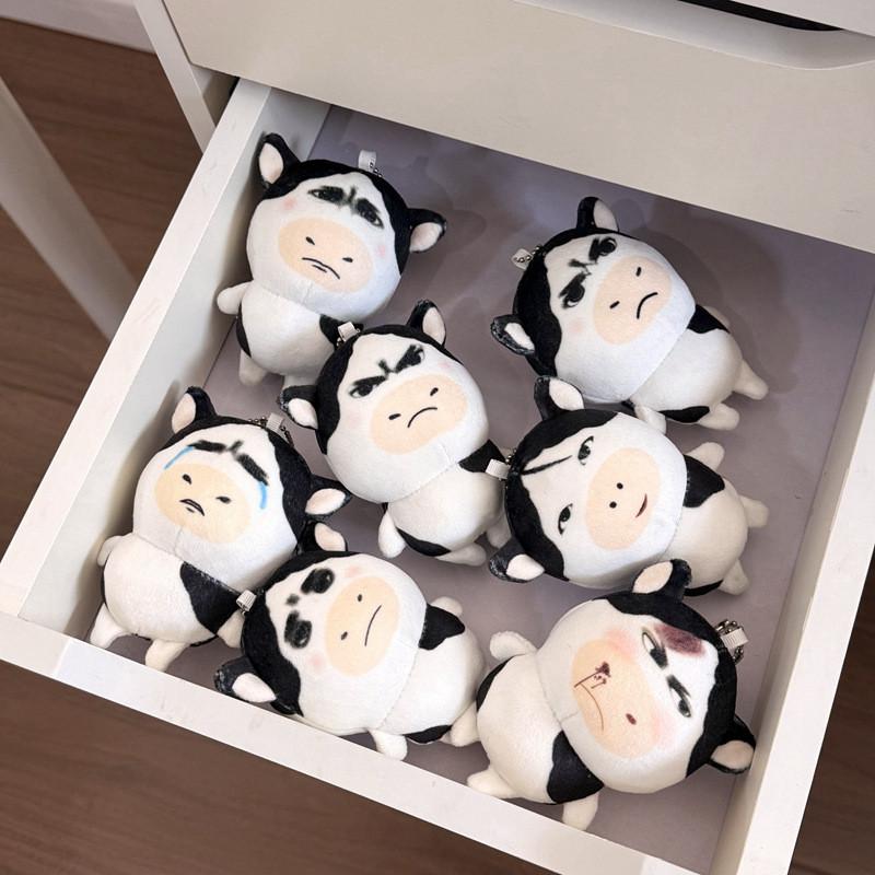 Cute Cartoon Cow Plush Toy With Pp Cotton Filling For Desk Decor And Gift Ideas