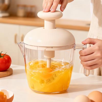 Multi Functional Press Mixer for Home Use, New Type of Blender for Frothing, Egg Cream Baking, and Large Capacity Egg Beater