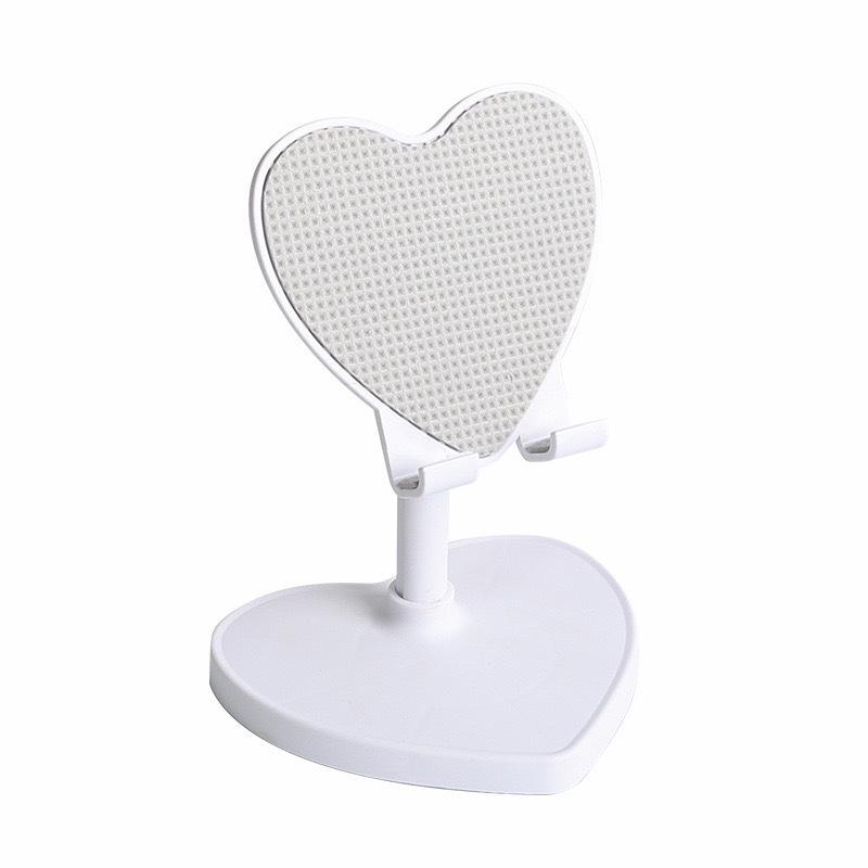 Universal Adjustable Mobile & Tablet Desktop Stand with Telescopic Arm for Live Streaming Heart Telescopic Stand