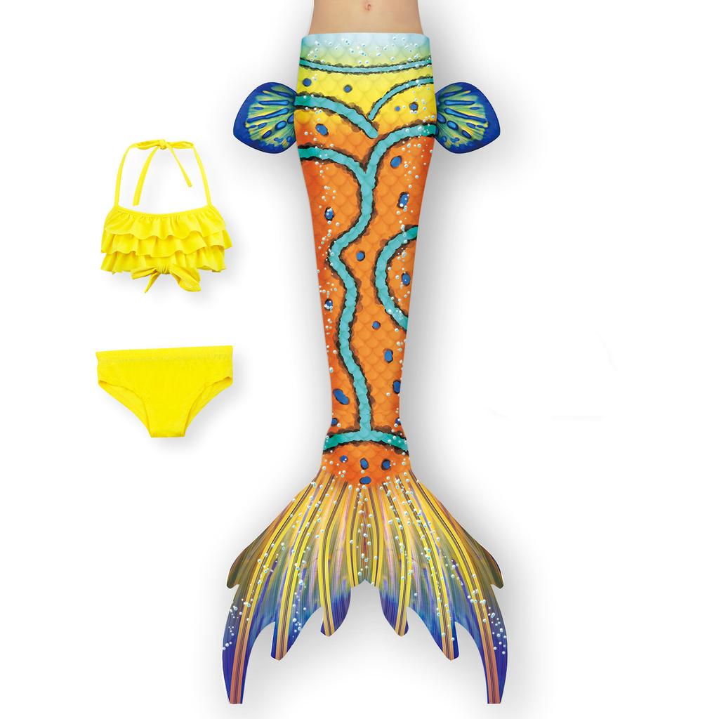 New children's mermaid swimsuit costume girl mermaid princess dress pink mermaid tail hot spring