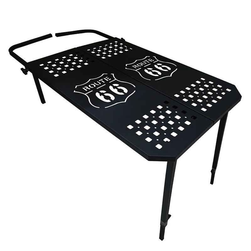 

Car Tire Camping Table Portable Folding BBQ Desk Vehicle Wheel Table with Non-Slip Surface Auto Travel Picnic Accessories