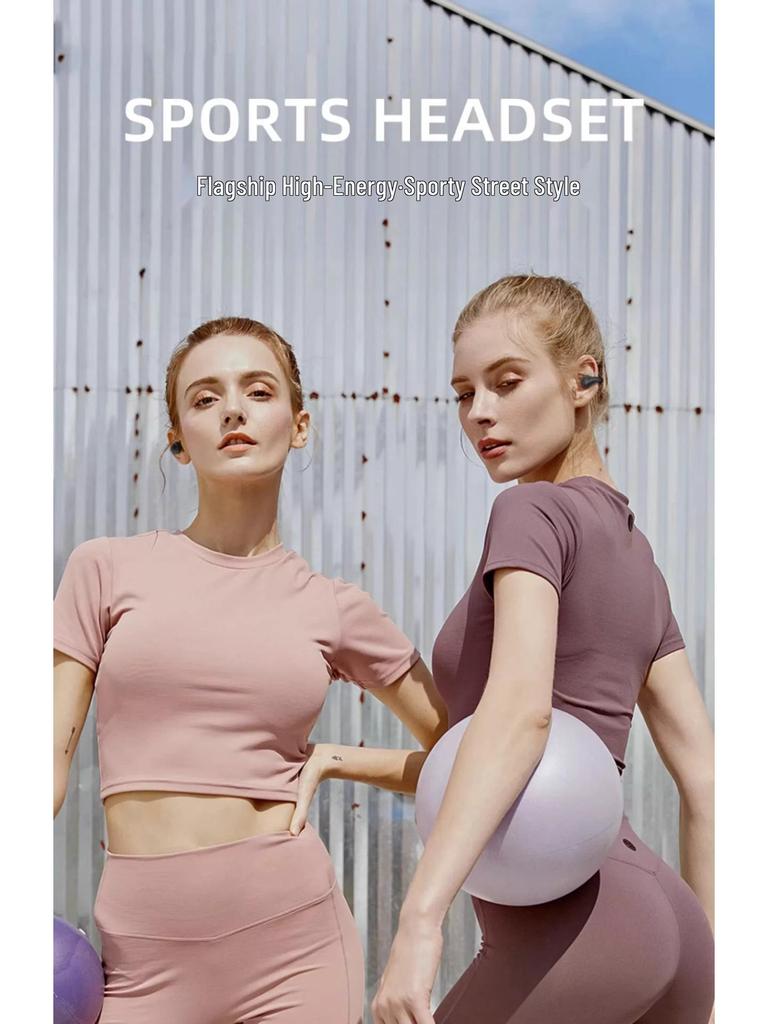 2025 New Wireless Air Conduction Ear Clip Headphones for Sports Running - Unisex In-Ear High-End Bluetooth