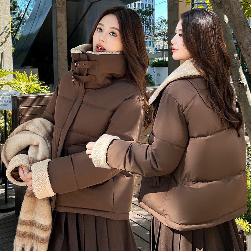 Velvet autumn and winter new personalized fashion down cotton cotton jacket sleeveless lapel collar horse jacket