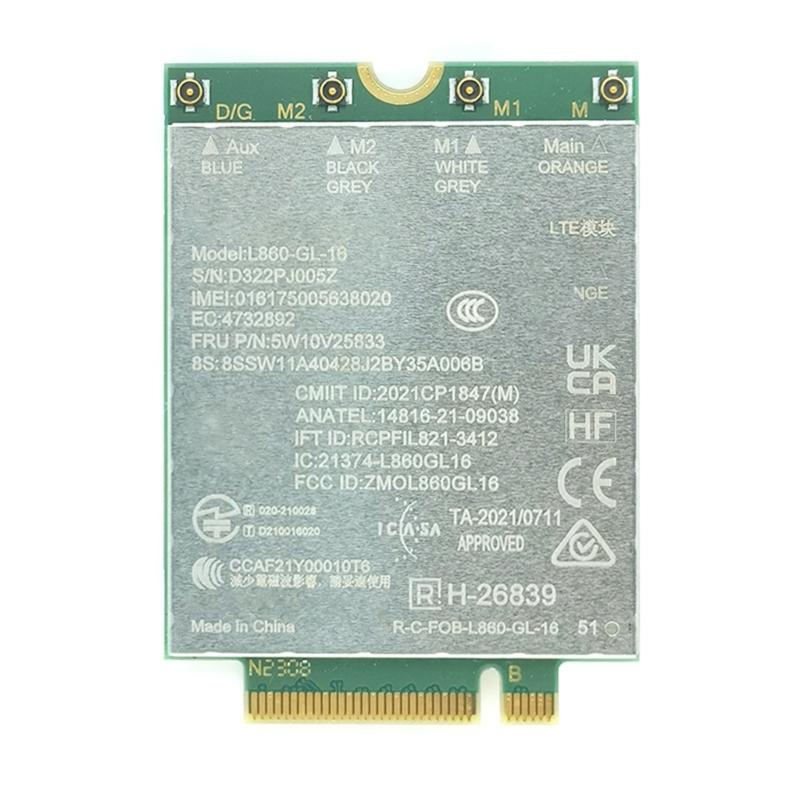L860-GL-16 4G LTE Module Fast Speed For PC Integration Offering Gigabit Download Speeds for L13 P14S P16 T14 T16