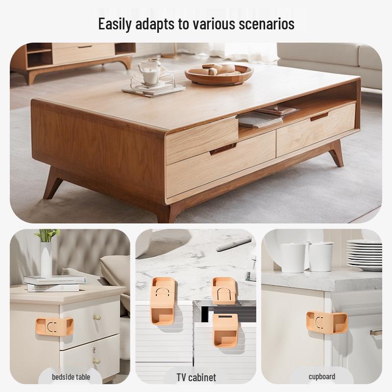 Child Safety Anti-Pull Drawer Lock, 90° Anti-Slip Cabinet Door Lock.