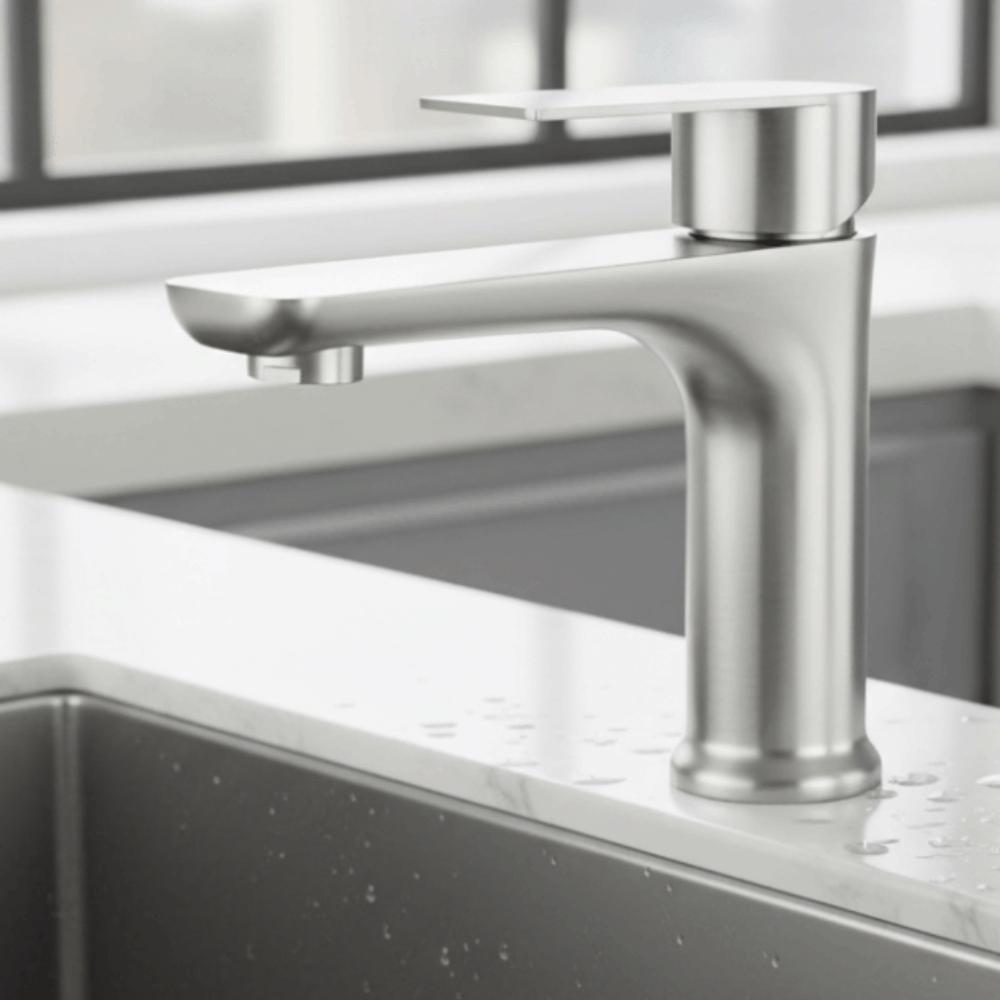 Rotary Switch Lavatory Basin Faucet Single Cold Kitchen Sink Faucet Bathroom Faucet  Guest Bath