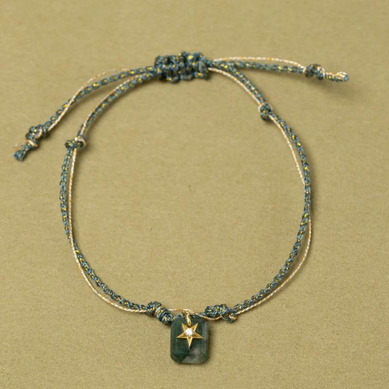 

Stainless Steel Natural Stone Goulard Color Bracelet Light Luxury Simple Niche