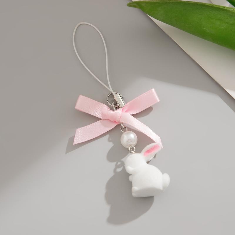 Y2K Fashion Acrylic Keychain Flower Star Love Bow Strawberry Pendant For Student Women Bag Backpack Accessories