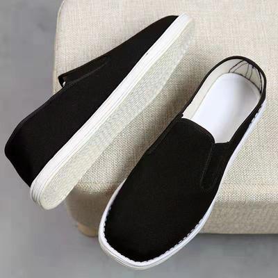 Old Beijing Cloth Shoes Men's Handmade Lasagna Cloth Shoes One Pedal Cloth Shoes Breathable and Comfortable Men's Outdoor Work Shoes