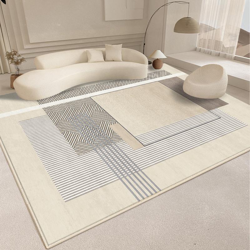 Modern Style Living Room Decoration Line Carpet Fluffy Soft Rugs for Bedroom Abstract Design Plush Rug Home Thickened Floor Mat