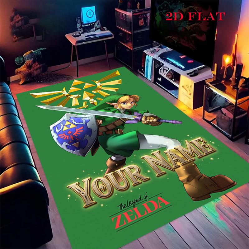 Custom Legend Zelda Carpet Rug for Living Room Bedroom Home Sofa Decoration,Kids play Nonslip Floor Mat