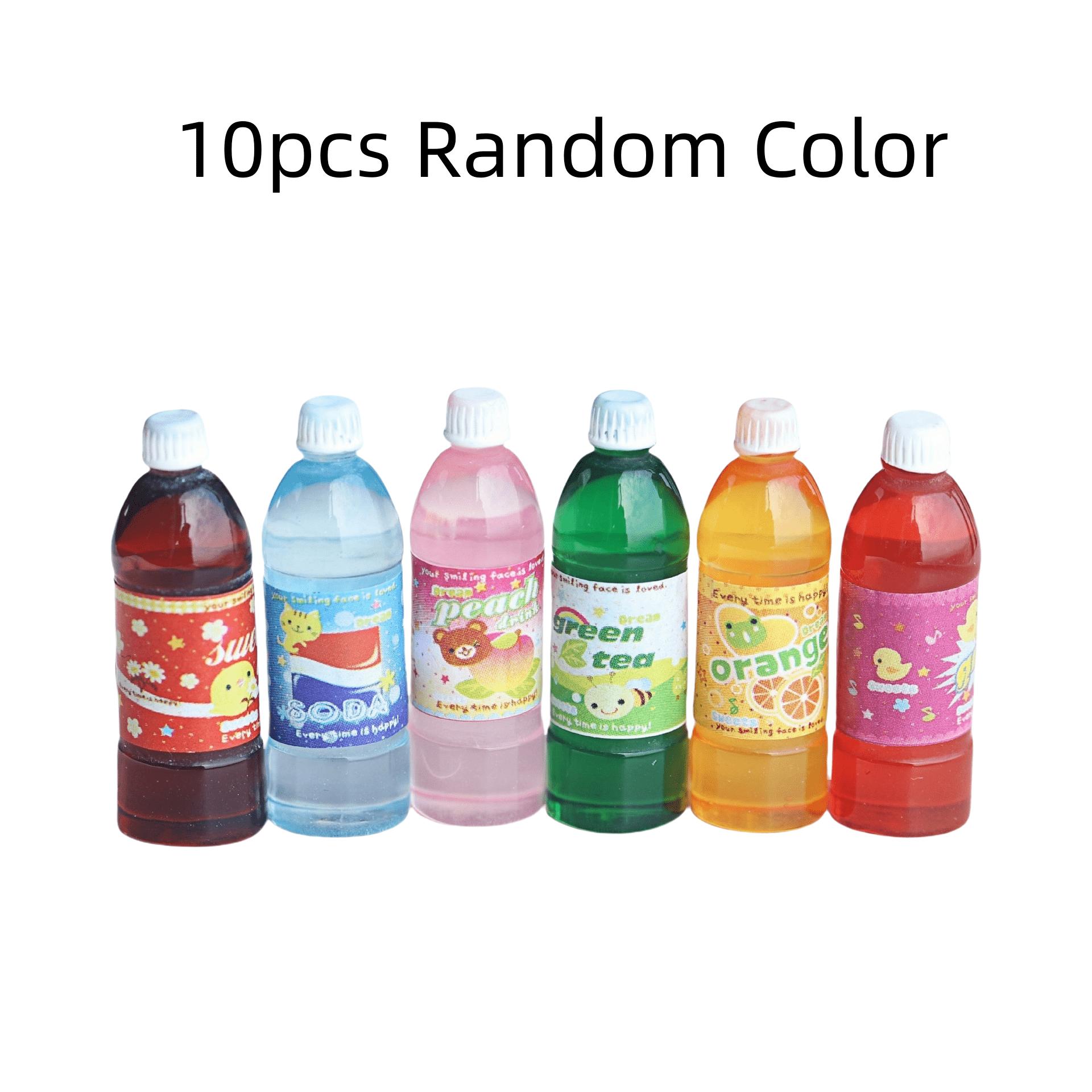 

10 шт. Миниатюрные мультяшные бутылки для газированного сока с декором в виде микроландшафта для игр 10pcs