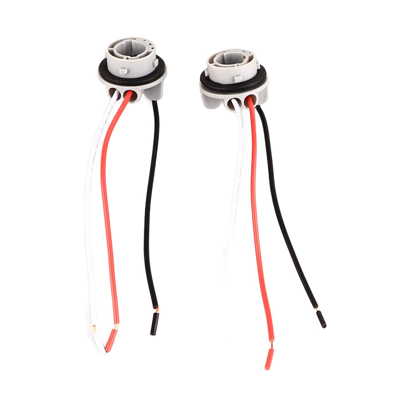 2pcs 1157 Socket, Brake Light Bulbs socket LED Turn Signal lamp holder adapter Holder Adapter Base Connector Wiring Cable