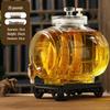 ZISIZ Horizontal Glass Infusion Jar with Spigot