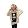 2024 Unisex Lazy Style Skull Jacquard Sweater - Winter High Street Loose Knit