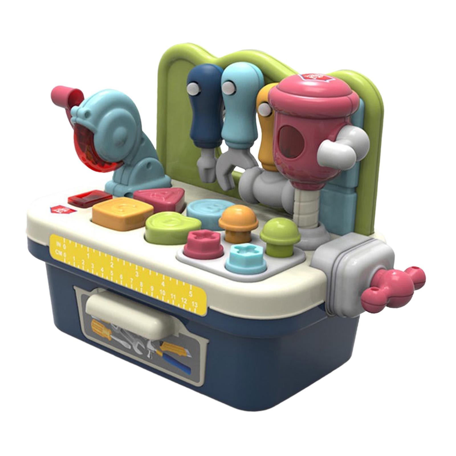 

Интерактивная игрушка-скамейка для инструментов со светом и звуками, детская игрушка-верстак для девочек 1, 2, 3, 4 лет, детский подарок на день рождения