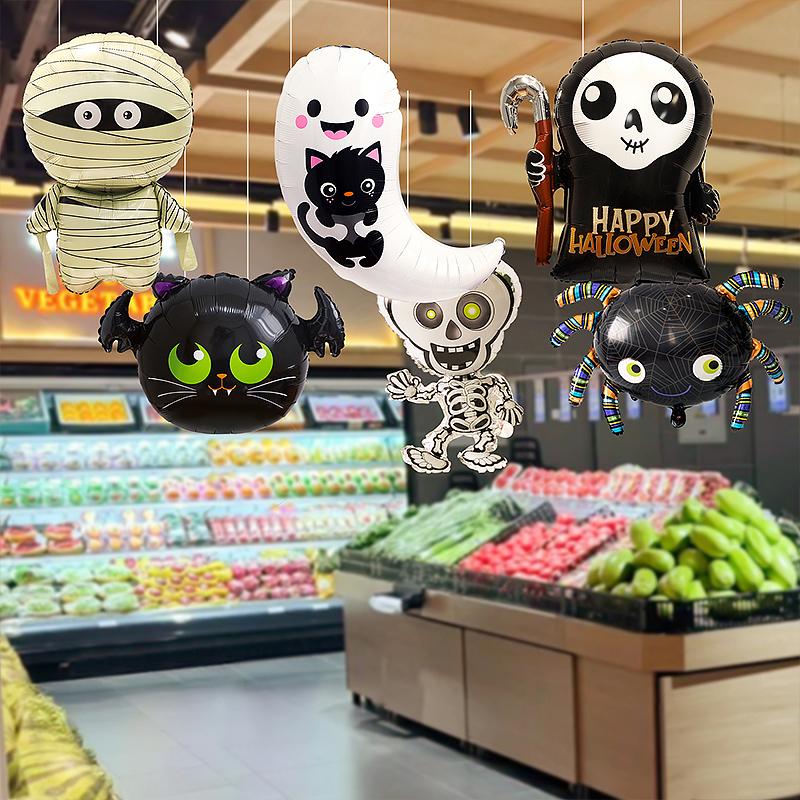 Halloween Balloons & Ornaments: Pumpkin Lantern Photo Props for Outdoor Décor