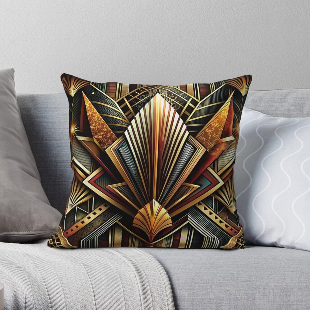 Tribute To Roaring Twenties Gatsby Pillowcase Polyester Linen Velvet Printed Zip Decorative Sofa Seater Cushion Cover