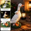 Outdoor Lighting for Garden Duck Statue with Solar Lantern, Cute Mom And Baby Sculpture Decorative Yard Art Lights Lamp, Waterproof Resin Light