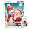 Christmas Snowman and Santa Claus Pearl Painting Art Painting Kit Handmade Diy Home Decoration Painting