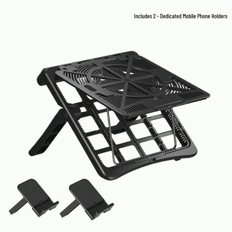 Adjustable Desktop Laptop Stand with Cooling Base