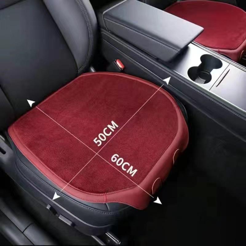 Fashion Car Front Seat Cushion Universal Cars Backless Short Plush Single Piece Seat Pad Luxury Breathable Non-slip Car Supplies