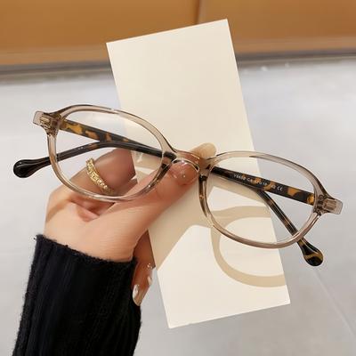 Retro Minimalist Casual Style Neutral Daily Office Computer Reading Oval Lightweight Durable Optical Prescription Glasses Holder